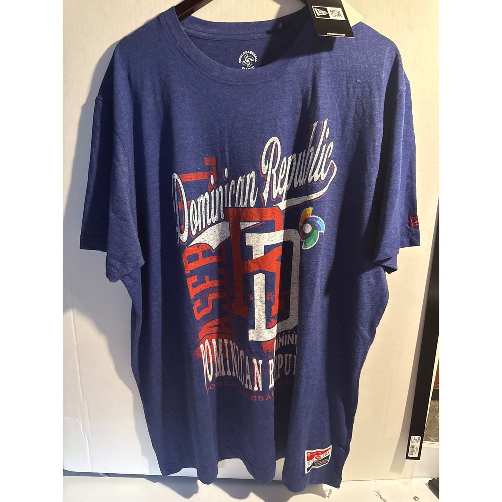 New Era World Baseball Classic 2026 Dominican Republic T-Shirt Blue XXL NWT